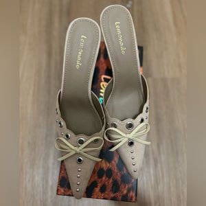 Tan Suede Pointed Heel Mule NWOT